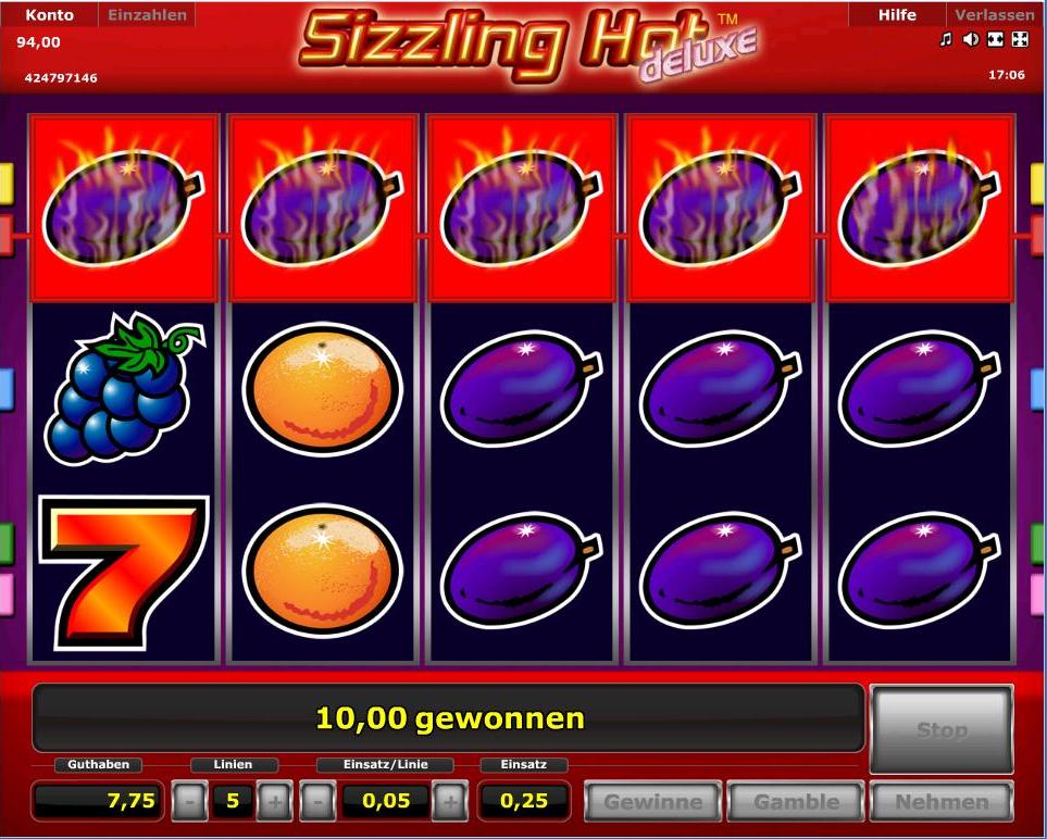 Sizzling slot machine